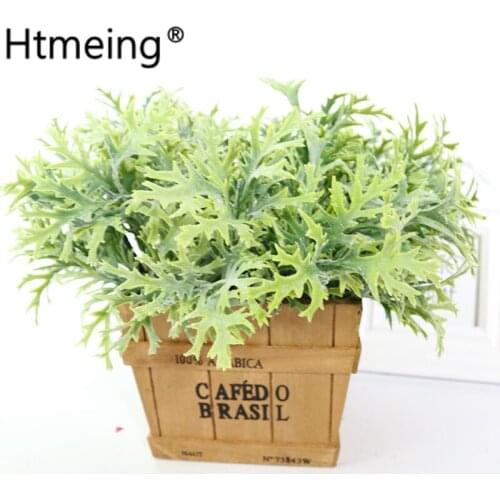 Artificial plants plastic Green Silk leaves table bonsai accessories Garden Party Home Wedding Summer Table Decoration