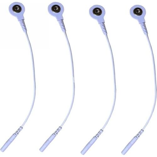 2mm Pin To 3.5mm Snap Electrode Connecting Leading Wire Cable for Medical Tens Massager Electrode Pads Conductive Paste Patch