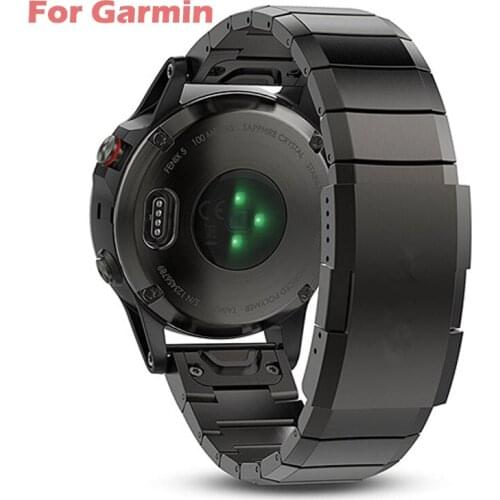 26 22 20mm Watchband For Garmin Fenix 6X Pro 6 5 5X Plus 3HR STAINLESS STEEL Band Fenix6 Fenix5 Watch Quick Release Wrist Strap
