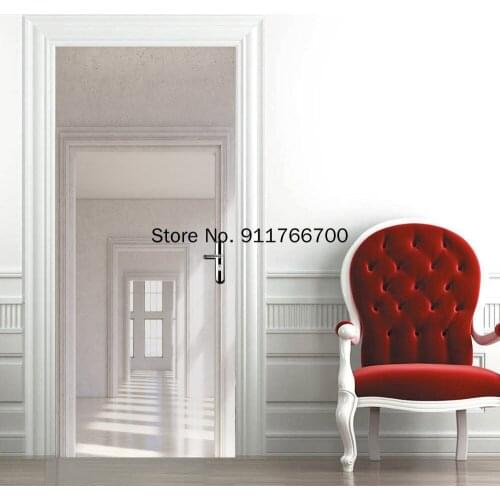Self Adhesive White Gray Space Wallpaper 3D Nordic Style Living Room Bedroom Door StickerArt Mural Sticker Wall Decals