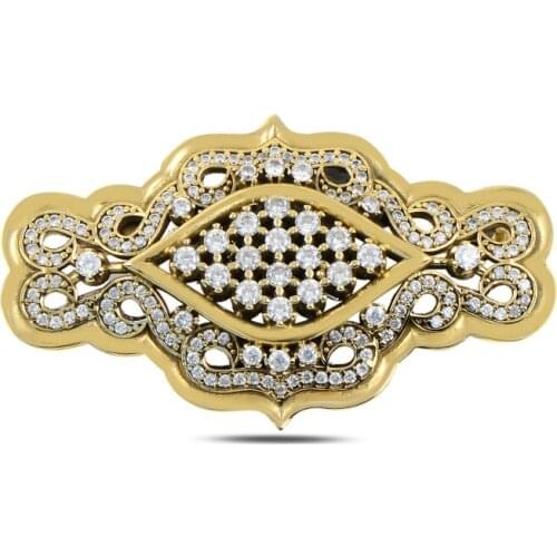 Silver 925 Sterling Zircon Cubic Zirconia Authentic Brooch