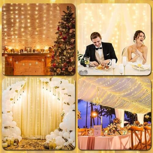 Led Curtain Light 3x3M Holiday String Lights Christmas Lights For Outdoor Led String Garland For Decoration Fairy Light