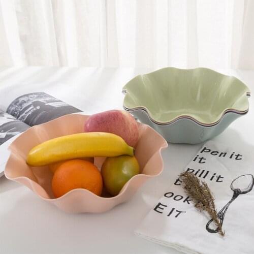 European Ceramic Plate Simplicity Wavy Ruffle Fruit Salad Plates Western Restaurant Irregular Dessert Dish Kitchen Tableware