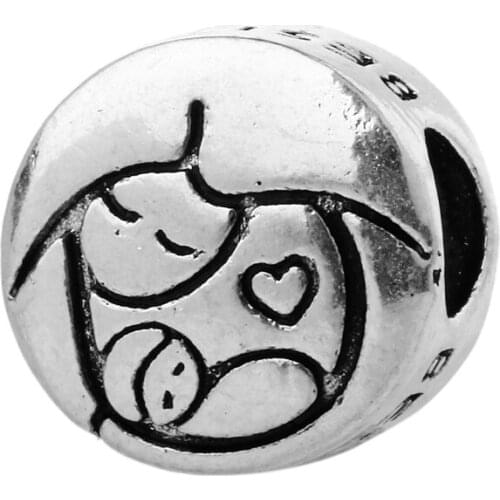 Jewelry perles pour la fabrication de bijoux Charm Beads Charms Hot Sale For Womens DIY Bracelets Bead Gift MOM And Baby Pattern