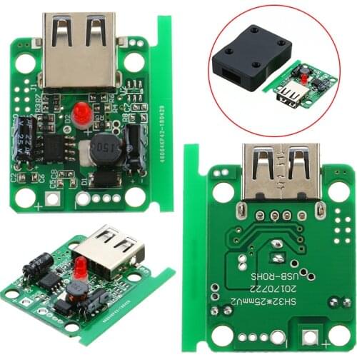 USB Solar Panel Regulator Buck Module DC 6V-20V 18V to 5V 2A Solar Power Charger Regulator Folding Bag With Cover Screws