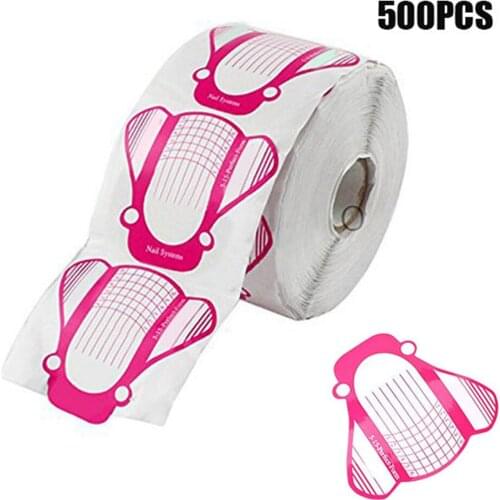High Quality Nail Extension Tips Form Guide Stickers Professional Home Use 100/500pcs