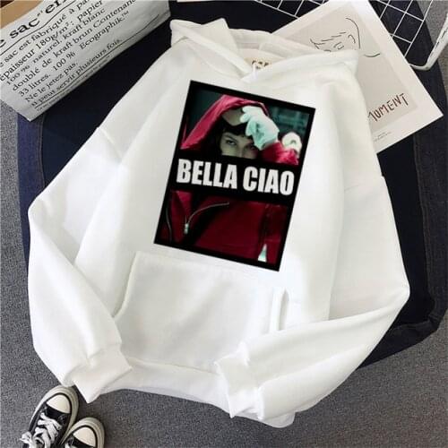 THE HOUSE OF PAPER Funny Hoodies Women BELLA CIAO Swearshirt Women Men La Casa De Papel Long Sleeve Femme Hooded Hoodies