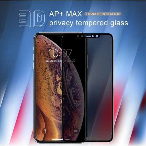 Nillkin Tempered Glass For iPhone XS Max XR AP+Max Glass Anti-peeping Fully Screen Protector Privacy Film Glass for iPhone X XS