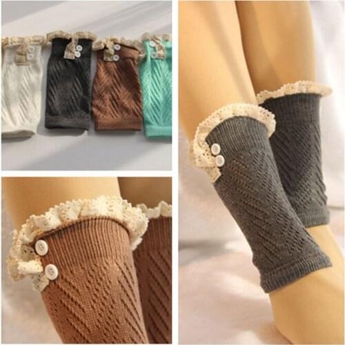 Women Fashion short Crochet Knitted Boot Cuffs Laced Trim Toppers Boot Socks leg warmers booty Gaiters 26pairs/lot #3868