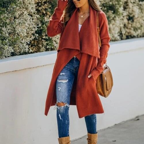 Bohemian Winter Long Sweater Cardigan Womens Knitted Lapel Winter Coat Women Holiday Fashion Oversized Cardigan Korean Fashion