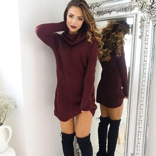 Women Dress 2016 Autumn Winter Long Sleeves Bodycon Bandage Sexy Short Mini Dress Women Clothing Sexy Bodycon Sweater Dresses