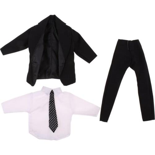 1 Set Fashion Doll Outfit Doll Business Suit Clothes for Dolls Black