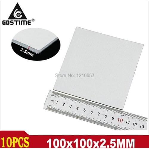 10 PCS Gdstime 100 x 100 x 2.5MM CPU Heatsink Cooling Conductive Silicone Thermal Pad GPU For PC IC Chipset Cooler
