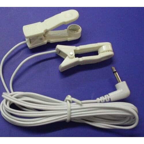 10pcs/lot DC 2.5mm 2 IN 1 head ear clipper for EMS\TENS machine,Pulse massager,slimming massager
