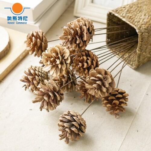 10pcs dried flowers bouquets naturally pine cone bouquets&pine cone bunches