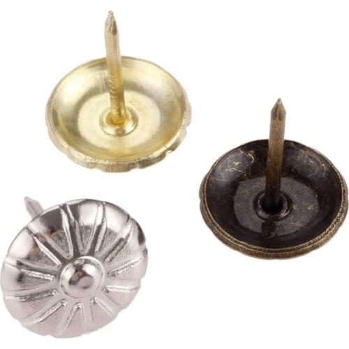 20PCS Golden Silver Antique Brass Upholstery Nail Jewelry Gift Wine Case Box Sofa Decorative Tack Stud Pushpin Door nail 16*20mm