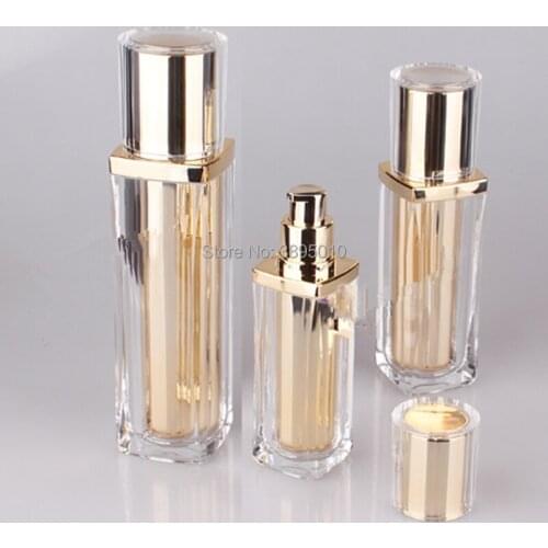 30/60/120ml Acrylic Lotion Bottle, Press pump bottles,CC/BB Cream Plastic cosmetic container,Empty emulsion bottle F485