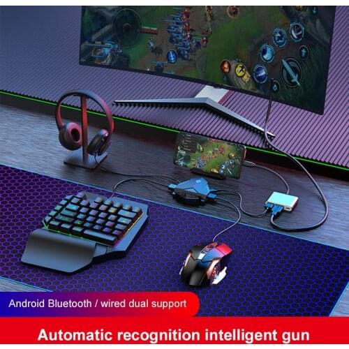 Bluetooth Wired Keyboard Mouse Converter Adapter USB Gaming Keyboard Mouse Converter Adapter for Android Mobile Phone
