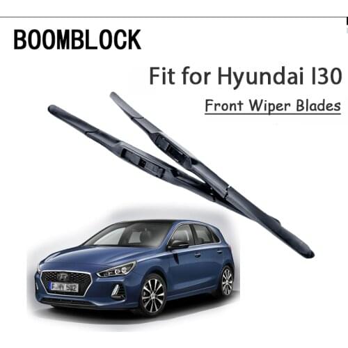 BOOMBLOCK 2PCS High Quality Front Windshield Wiper Blades For Hyundai i30 2017 2016 2015 2014 2013-2004 Accessories