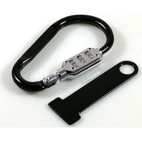 Black Motorcycle Scooter Anti-theft Open Face Lock Fastener + T-Bar