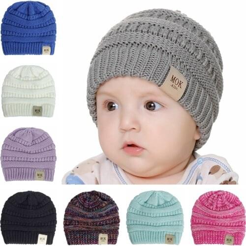 Yundfly New Warm Winter Knitting Baby Hat Children Girls Crochet Cap Toddler Knitted Beanie