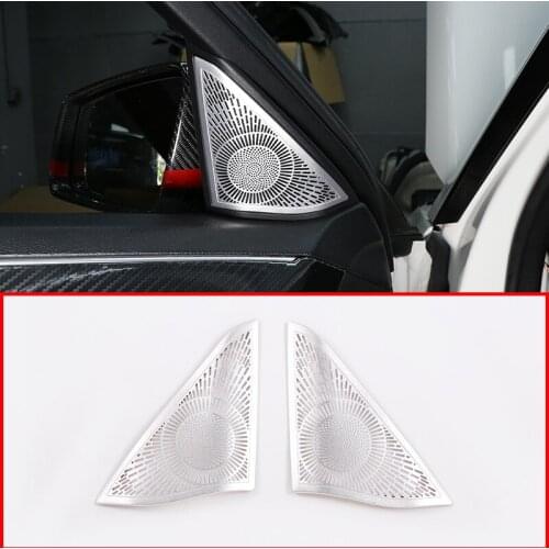 For Mercedes Benz E Class W212 E260 320L 2012-2015 Aluminum Alloy Interior Door Speaker Frame Trim Car Accessories 2 Pcs