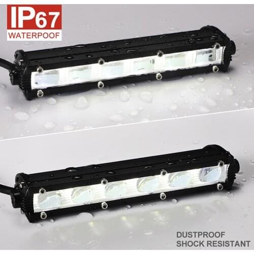 1Pc New Ultra Slim 7 Inch 6D Lens Led Work Bar Light 4x4 Offroad For Jeep ATV SUV 4WD