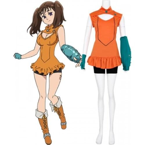 The Seven Deadly Sins: Revival of The Commandments Nanatsu no Taizai Season 2 Serpents Sin of Envy Diane Cosplay Costume E001