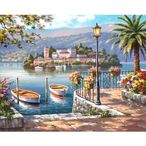 Paint By Number Adults Landscape woman Oil Painting Drawing Art Artist Set Kit Picture Frames Wall Photo Frame Decoration Canvas