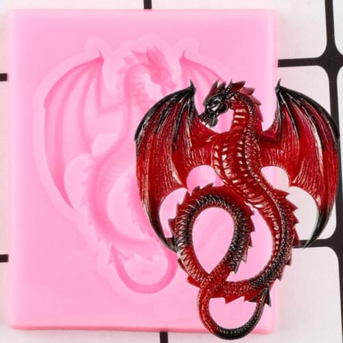 Angel Wings Food Grade 3D Fondant Cake Silicone Mold Soaring Dragon For Reverse Forming Chocolate Kitchen Decoration Tools