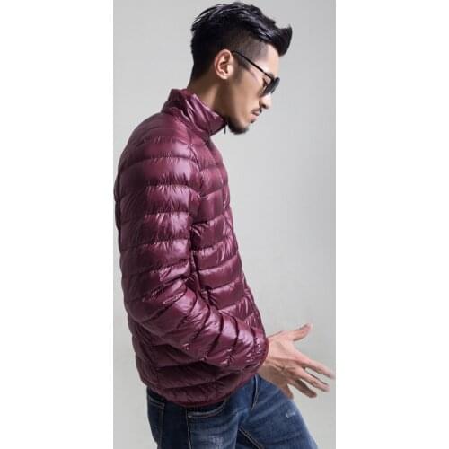 2020 Autumn Winter Puffer Duck Down Jacket Ultra light Men 90% Down Parkas Fashion Mens Stand Collar Outerwear LX2207