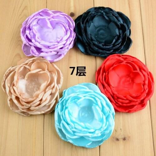Hot Sale 40pcs/lot 7CM Chiffon Flower Fabric Flowers For Headband DIY Hair Accessories LSFB059