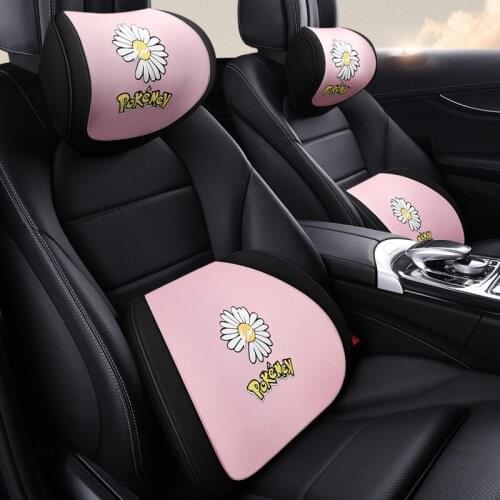 Suitable for car cushion waist support car waist protection cartoon cute car Tesla Model3 backrest waist support