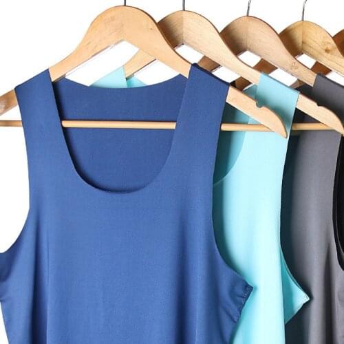Mens Tank Tops Fashion Sleeveless Undershirts Male Bodybuilding Workout Tank Top Shirts Casual Ice Silk Seamless Man Vest Tops