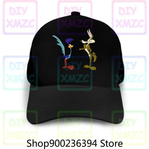 New Wile E. Baseball Cap Adult White Hats Coyote And The Road Runner