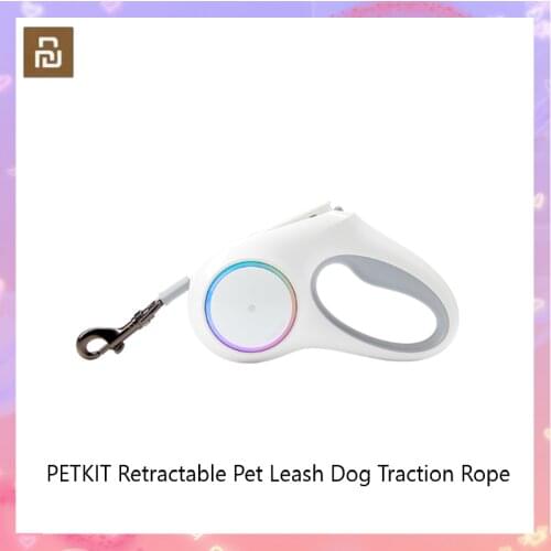 Mijia PETKIT Retractable Small Medium-Sized Dogs Traction Rope Dog Leash Pet Traction Charging Rope with LED Night Light