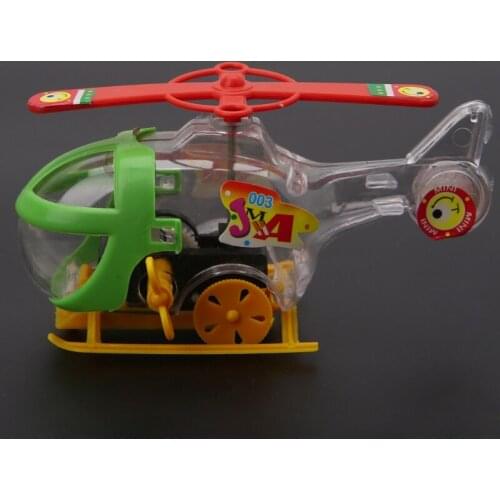 Q0KB Mini Helicopter Aircraft Clockwork Winding Drones Kids Toy Birthday Party Gift