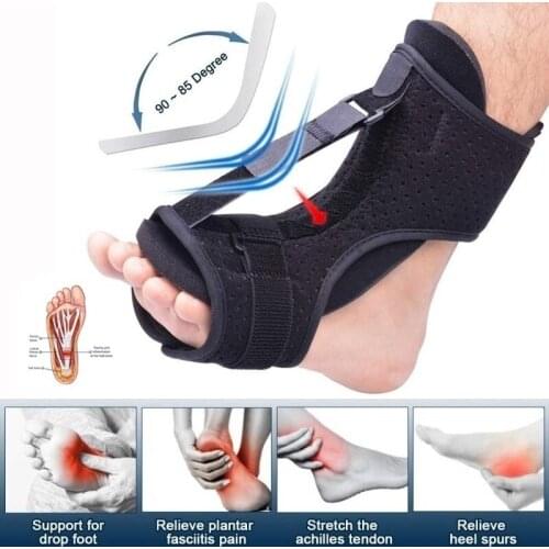 Adjustable Foot Drop Orthotic Brace Plantar Fasciitis Sprained Ankle Correction Splint for Foot Pain Postoperative Recovery
