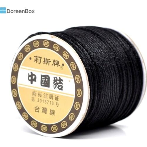 Doreen Box Lovely Black Jewelry Beading Nylon Cord 2mm,sold per lot of 1 roll(about 45M) (B10434)