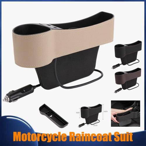 Universal Car Seat Gap Organizer with Sufficient Durability and Ruggedness Side Pocket Storage Box Case Dual USB Charger