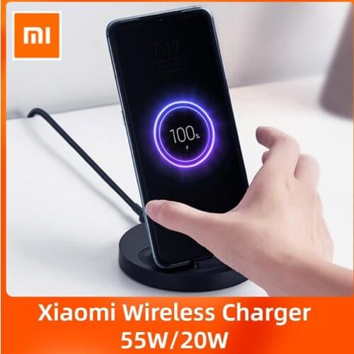 Xiaomi Vertical Wireless Charger 20W/55W Max Flash Charging Qi Compatible Multiple Safe Stand Horizontal for iPhone 12 Xiaomi