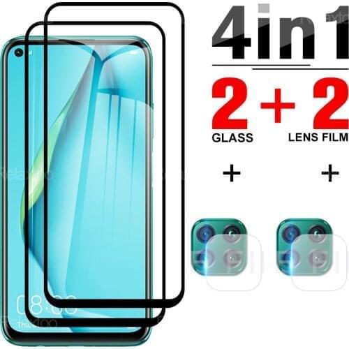 4 in 1 Camera Protector Glass For Huawei Nova 7 6 5 3 4e Pro Se 7i 5y 5z 3i Tranparent Clear Protective Full Cover Screen Film