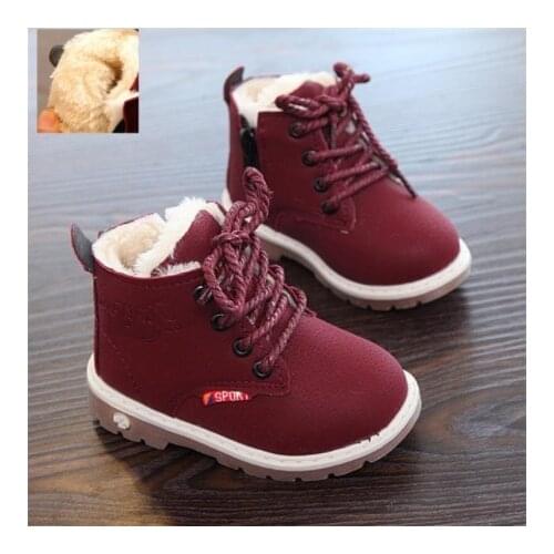 New Winter For Child Kid Girl Boy Snow Boots Comfort Thick Antislip Short Boots Fashion Cotton-padded Shoes Sneakers