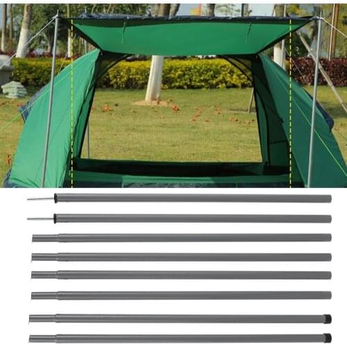 2pcs Outdoor Camping Tent Equipment Canopy Tarp Poles Canopy Support Rods Iron Canopy Awning Frame Camping Tent Accessories