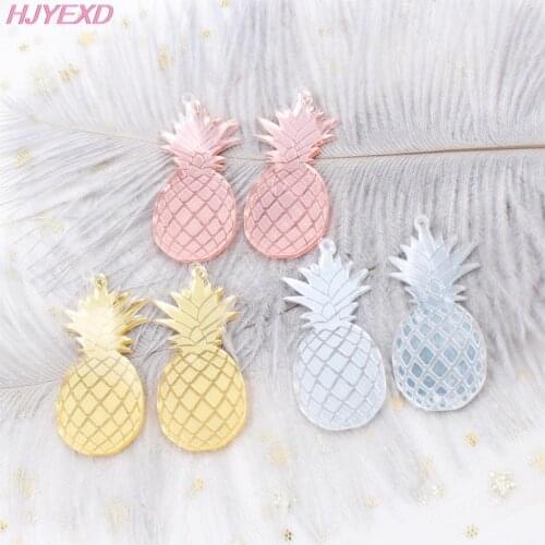 25mm/38mm/50mm Pineapple Drop Earrings Acrylic Dangle Earrings Ananas Gold & Silver Mirror Laser Cutout 2.0" -AC1460