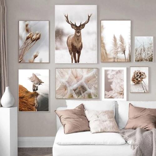 5D diamond painting bouquet art landscape diamond embroidery Scandinavian style deer poster cross stitch kit mosaic decoration