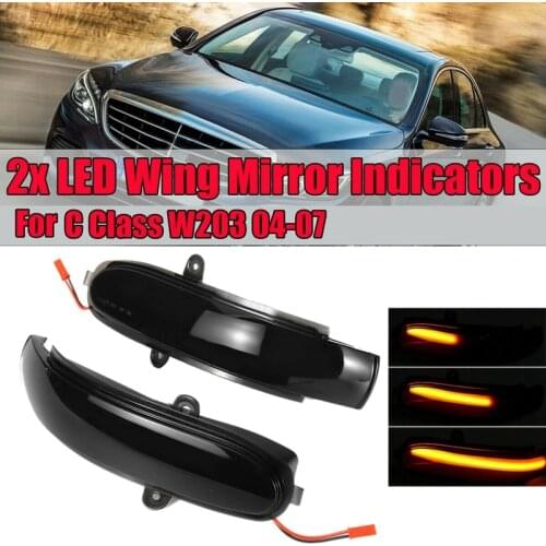 Car Rearview Mirror Turn Signal LED Light Dynamic Sequential Blinker for Mercedes C Class W203 T-Modell