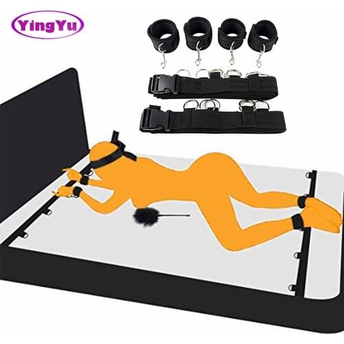 BDSM Bondage Restraint Bondage Fetish Slave Handcuffs & Ankle Cuffs Adult Erotic Sex Toys For Woman Couples Games Sex Products