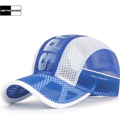 NORTHWOOD Kids Summer Mesh Baseball Cap Children Outdoor Sun Snapback Hats Fast Dry Boy Girls Fashion Hip Hop Caps Size 52-54cm