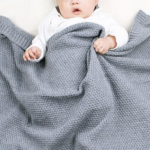 Baby Blankets Knitted Newborn Swaddle Stroller Bedding Wrap Cartoon Alpaca Infantil Boys Girls Receiving Blanket Children Quilts